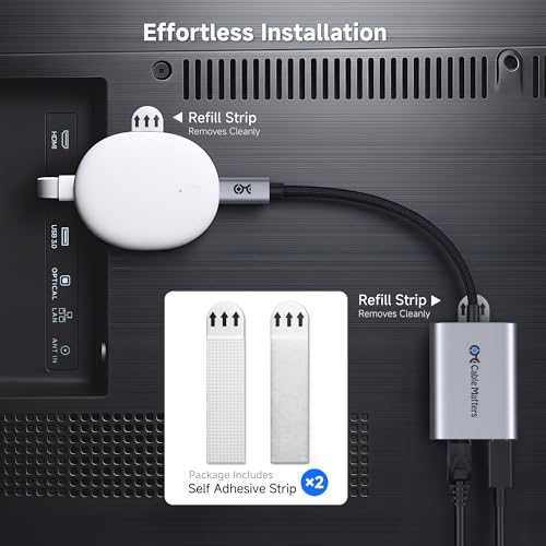 Cable Matters adapter USB-C do Ethernet Gigabit z ładowaniem 140W PD, USB-C na RJ45 LAN, kompatybilny z MacBook Pro, Dell XPS, Surface, Chromecast z Google TV (2020+) do 480Mb/s