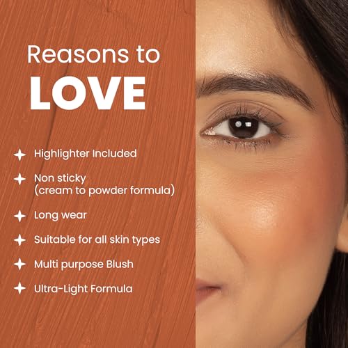 Image of Marbled Blush | Cream to Powder Blush Plus Highlighter | Peach Fuzz | Soft Peach For A Warm Flush | Long Lasting | All Skin Types