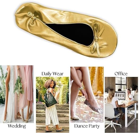 Women's Foldable Dance Shoes Ballet Flats - Image 2