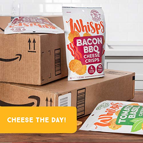 Whisps Parmesan Cheese Crisps | Keto Snack, Gluten Free, Sugar Free, Low Carb, High Protein | 2.12oz (6 Pack)