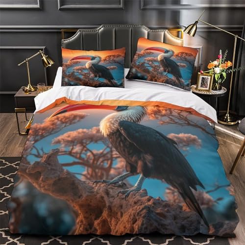 Sets de housses de couettes rhinocéros impression 3D double - 4
