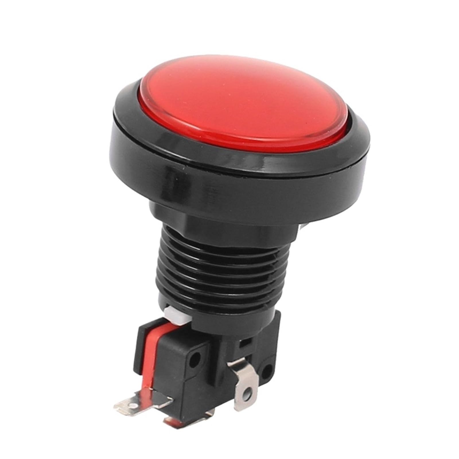 Red Light Round Head Spdt 4P Momentary Game Push Button W Micro Limit Switch 2Pcs(12V)