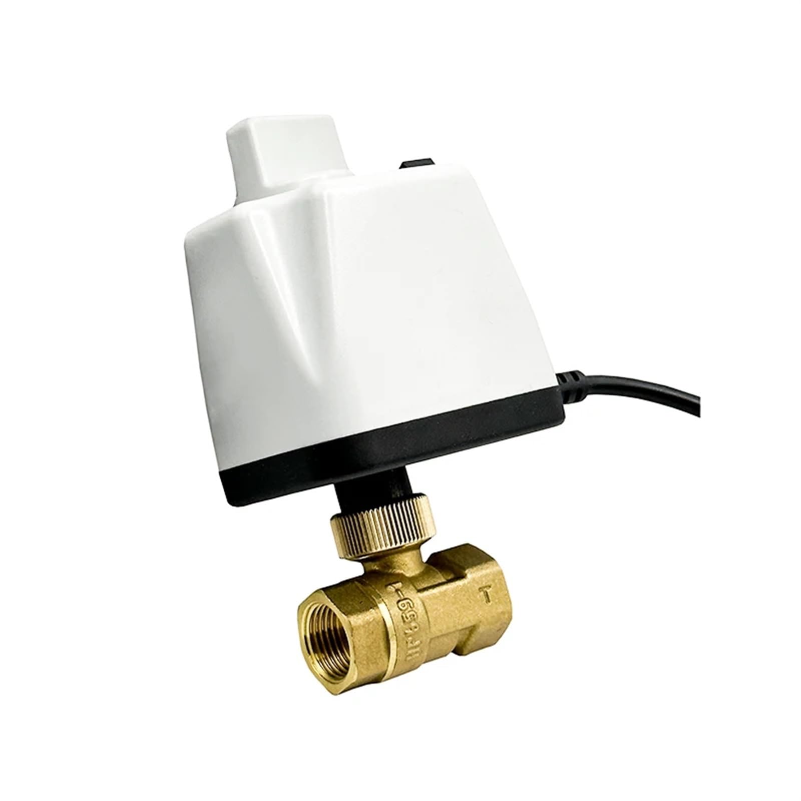 ZXTIIEUF 1/2" Normally Closed Motorized Ball Valve 220V 12V 24V 2-Wire Brass Electric Ball Valve with Manual Switch(Normally Open,24VDC)