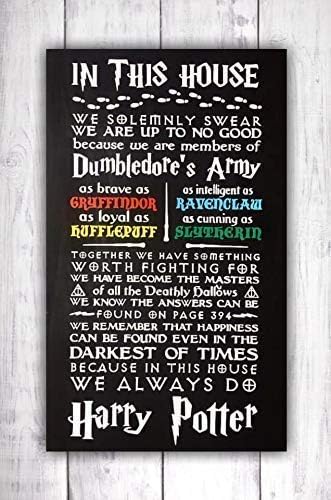 In This House Harry Potter Decor | Hufflepuff | Slytherin | Ravenclaw | Harry Potter Gift | Harry Potter Art | Harry Potter Sign -by LEADING EDGE