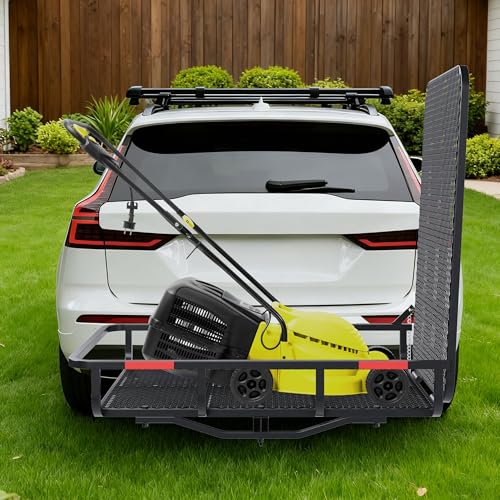 Image of ECOTRIC Hitch Mount Wheelchair Carrier with Mobility Ramp