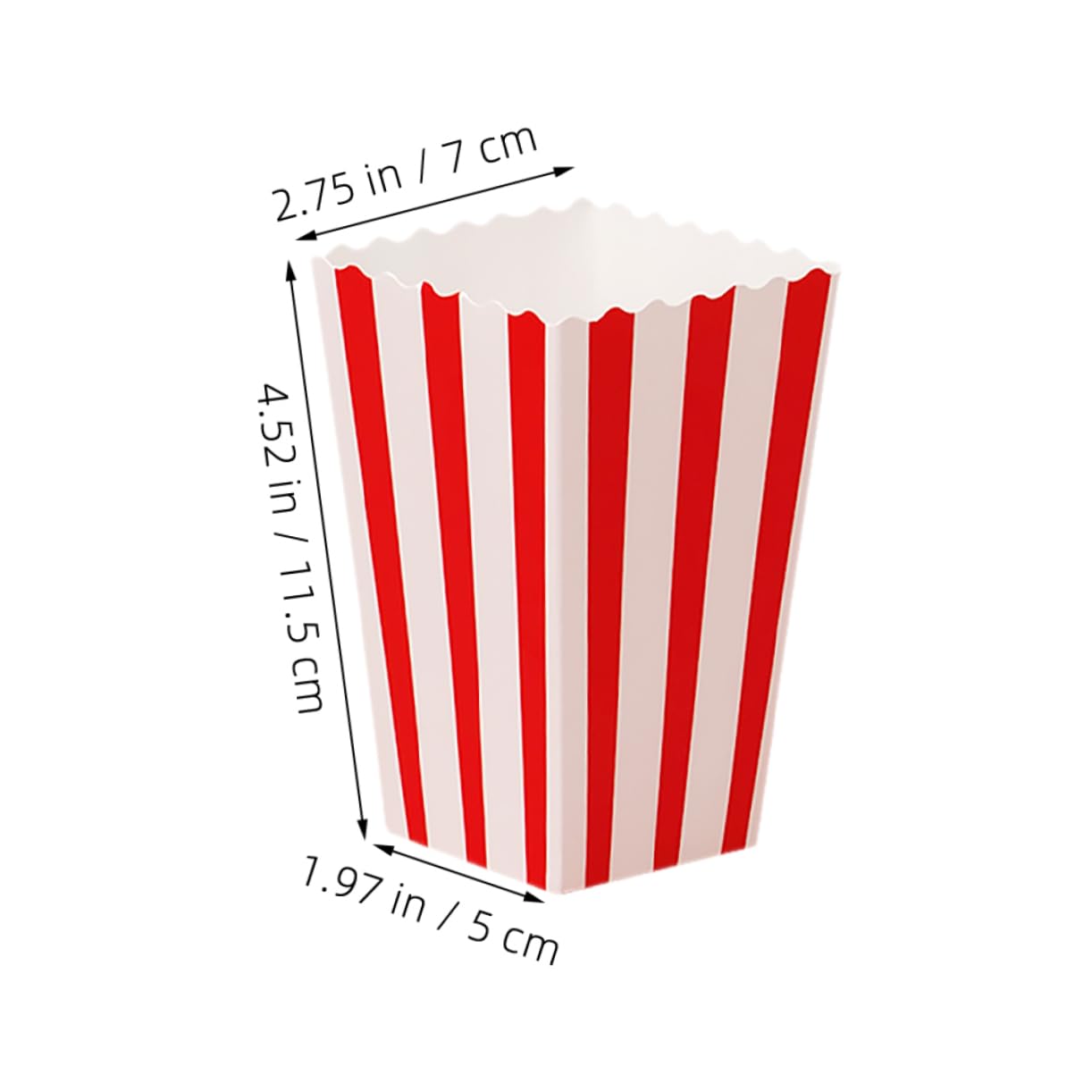 Cabilock 60pcs Paper Popcorn Bags: Snack Boxes Red White Striped Popcorn Machine Accessories For Home Movie Theater Concessions Red And White