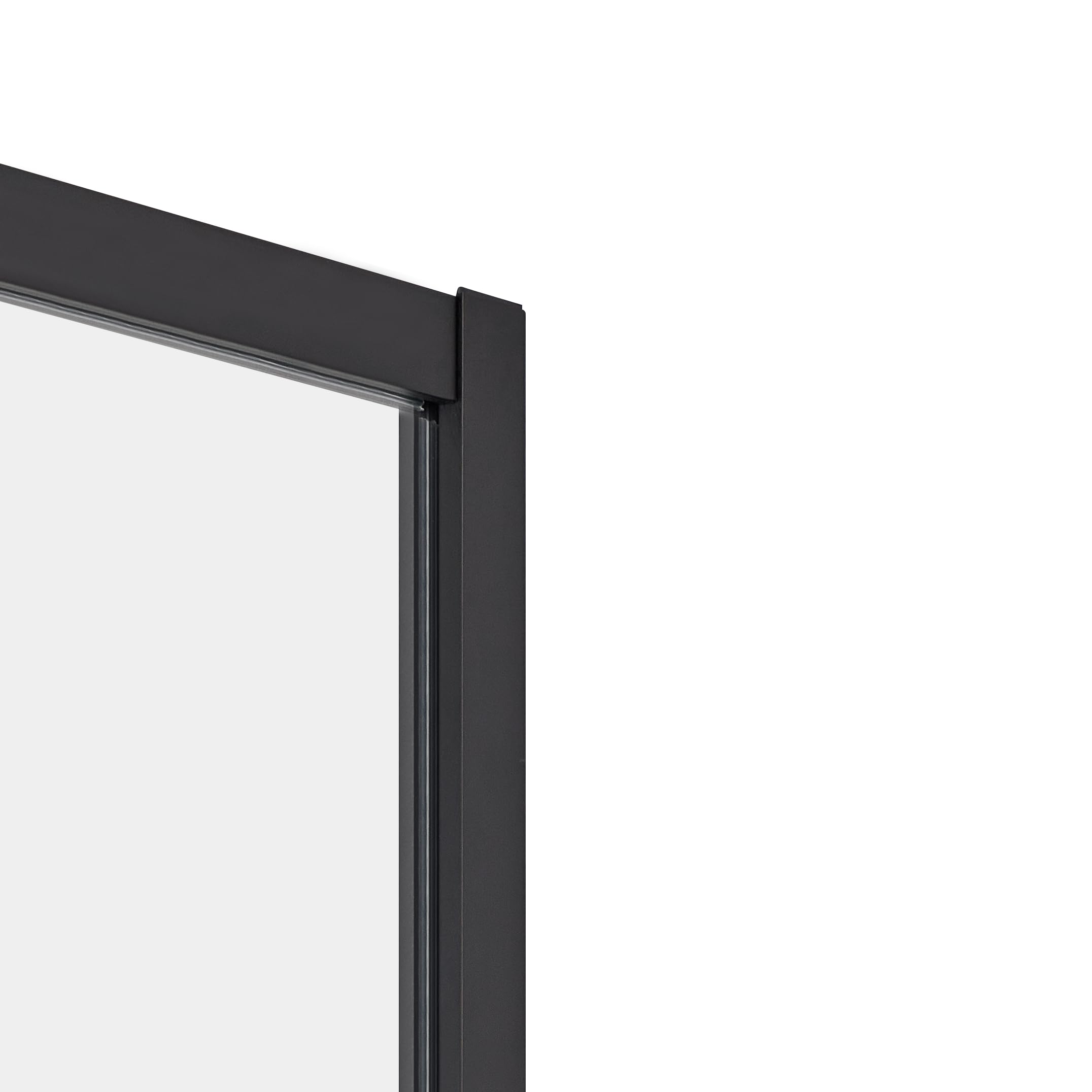 Cabina de ducha vidrio templado puerta doble corredera negro 80 x 80 x 185 cm Jukatan