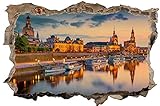 wandtattoo dresden skyline Geeignet für Tapete - Raufaser - Putzwände - gestrichene Wände - glatte Oberflächen und Glas.