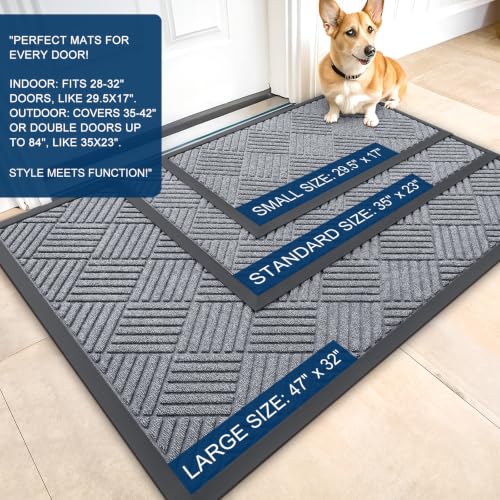 Image of OLANLY Front Door Mat Outside Entrance, Waterproof Heavy-Duty Doormat