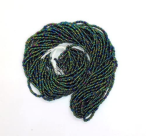 Perlin Seed Beads 2 mm Preciosa Ornela Czech 9000 Pieces CZ Glass Beads 11/0 24 on Multiple Strands (Green Metallic) - Image 2