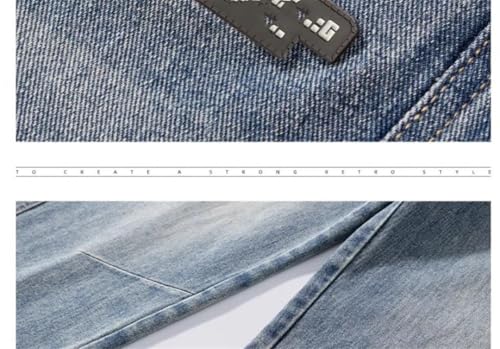 Men's Straight-Leg Relaxed Fit Jeans Wide-Leg Comfort Denim Pants3