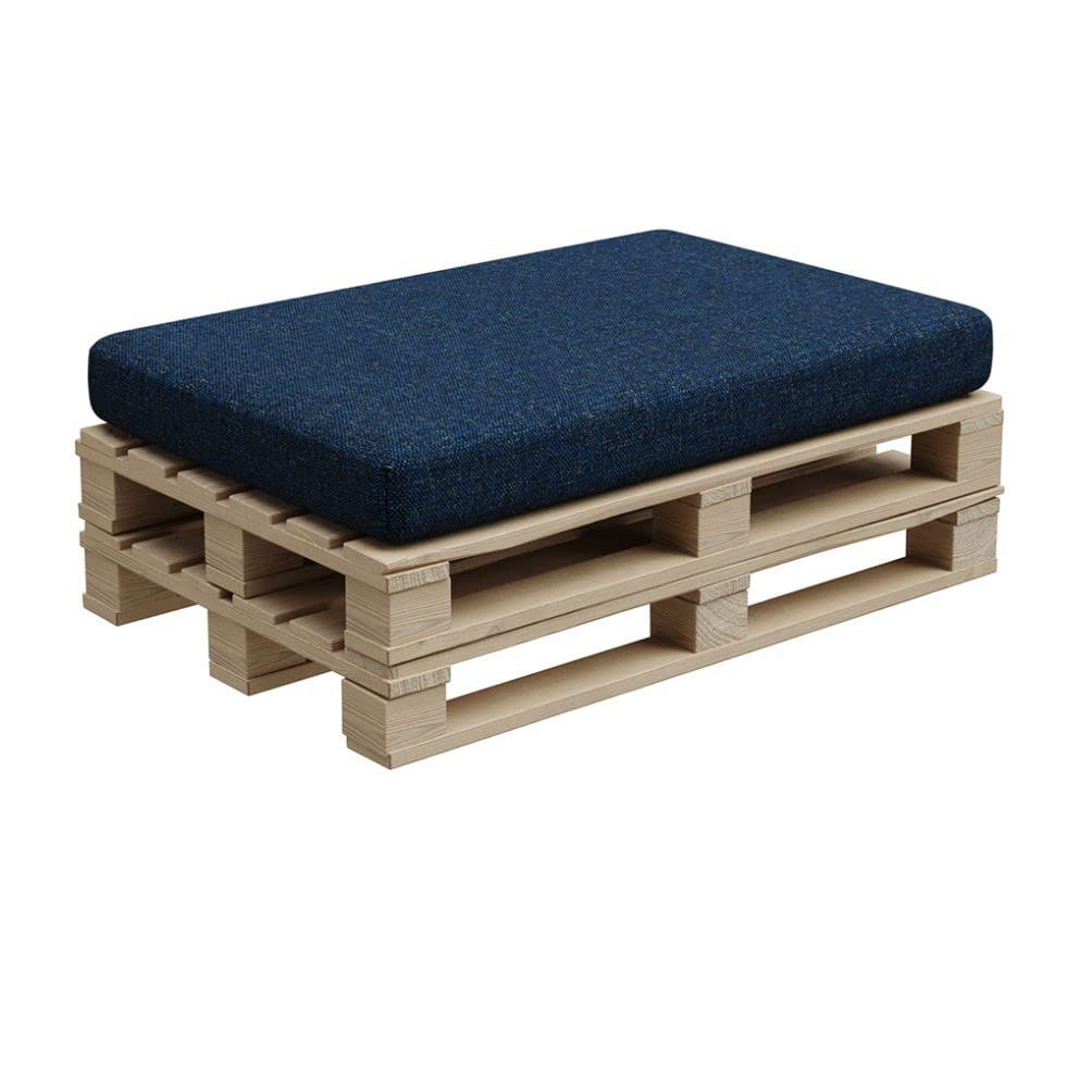 Gutekissen® Coussin pour Palette Extérieur - Confortable Coussin pour Canapé Jardin PFBG - Différentes Tailles et Coloris (Coussin d'assise 120x80, Bleu foncé)