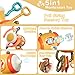 5 in 1 Montessori Busy Board Sensory Toy for Toddlers 1-3, Pull String Fidget Baby Toys 6-12 Months, Infant Carseat Plane Travel Activity, Educational Learning Birthday Gift for 1 2 Year Old Boy Girl
