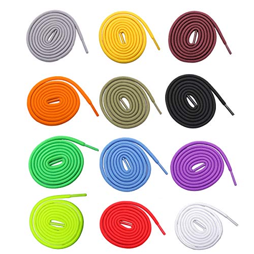 Lacets ronds pour baskets et patins de sport : lot de 12 paires VORCOOL