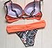 EVALESS Womens Contrast Bralette Top and Waistband Bottom Bikini Swimsuit Set Pink Plus Size Large 12 14