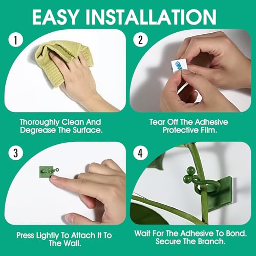 Plant Climbing Wall Clips 100 Pcs – Strong Adhesive Plant Support Clips for Indoor Outdoor Gardening or Cable Management – 3 Sizes (Large/Medium/Small) — view 5