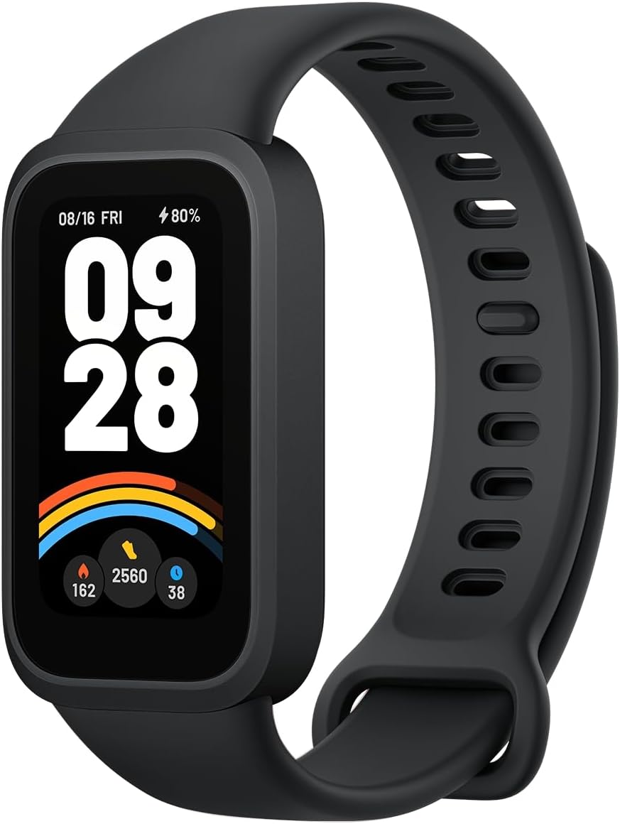 Xiaomi Band 9 Active Smartwatch, 18 Days of Continuous Use, 1.47 Inch TFT Display, 24 Hour Health Management, Chip Enhanced, Lightweight Design, Interchangeable Frame, Compatible with iPhone & Android, Black