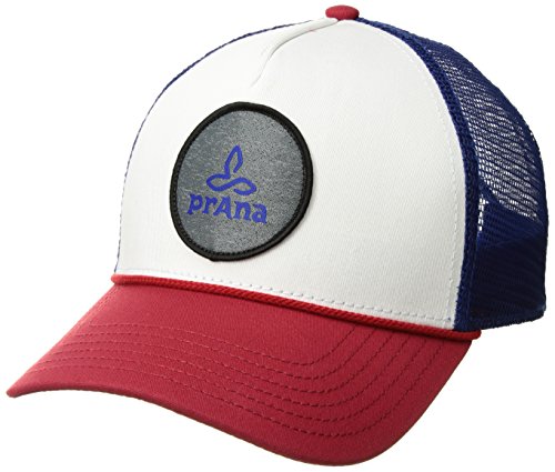 prAna Unisex Patch Logo Trucker, Red White Blue, One Size