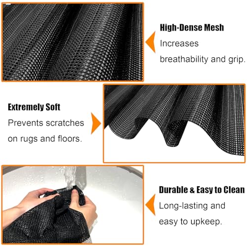 Antirutschmatte für Teppich,Anti Rutsch Teppichunterlage,Schwarz rutschfest Teppichstopper,PVC Teppich Antirutschunterlage für Schubladen,Teppichstopper,Gleitschutz Matte für Regale (0.7 * 2m)