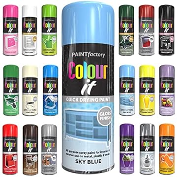 Classic Signature - 1 x All Purpose Sky Blue Aerosol Spray Paint 400m Quick Drying Spray, Fast Dry and Excellent Coverage for Metal, Wood, Plastic and More