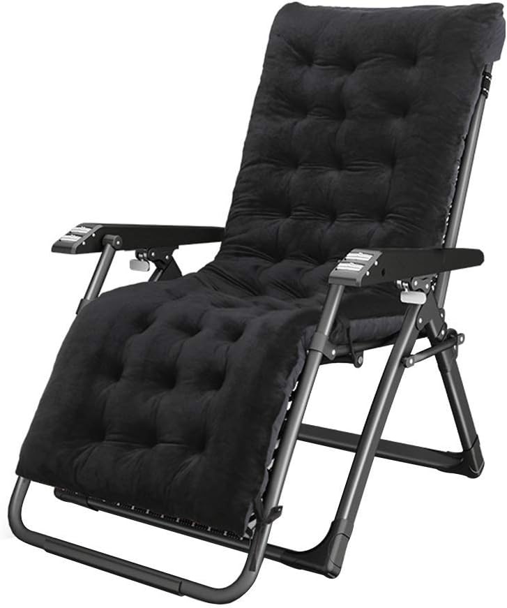 Hxx Rocking Lounger Folding Recliner Adjustable Garden Lounger Chair Reclining Chair, Leisure Armchair for Elderly, Portable Sun Loungers for Outdoor Use, Support 440 lbs,C