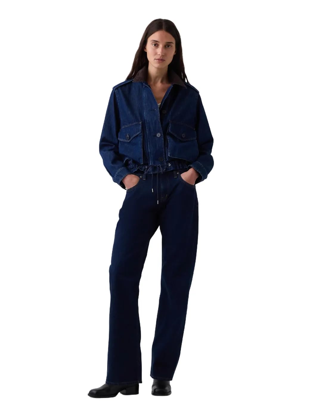 Women's Mid Rise Straight Taper Jeans