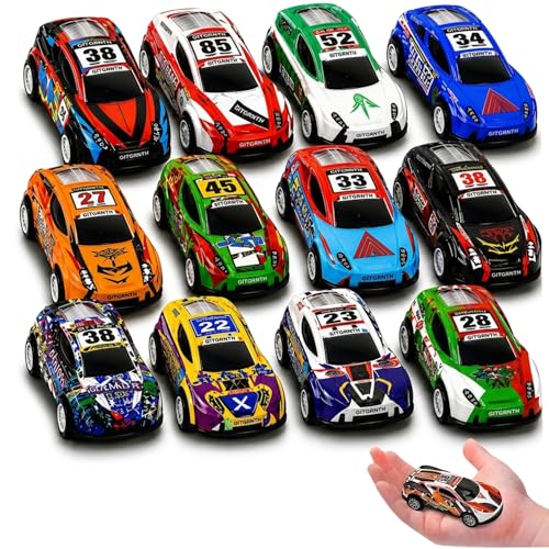Image of GITGRNTH 12 Pcs Mini Metal Pull Back Cars for Kids 3+ Years, Die Cast Racing Car Toy Set for Boys & Girls, Friction Powered Mini Cars, Birthday Return Gifts, Party Favor Toys & Fun Play Vehicle Set