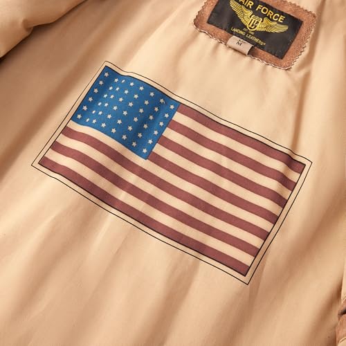 Landing Leathers Men Air Force A-2 Suede Leather Flight Bomber Jacket (Also available in Big & Tall)2