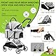 Joyfultails Hundewagen 3 in 1 Hundebuggy Bis 20kg, Hundewagen Katzenwagen Faltbarer Hundebuggy mit abnehmbarer Hundetragetasche, für kleine bis mittlere Hunde und Katzen, Grau
