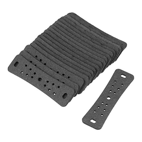 Mgoodoo Gris Doux de Chasse Lance-Pierre étuis en Cuir de Vache avec Trou Central 70 x 17 x 20 mm, 5 pièces Cover