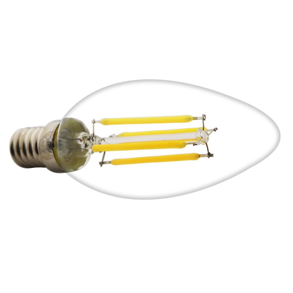 20 Pack Ampoule LED Filament E14 C35 4W Bougie Ampoules, 30W Equivalent 360LM 2700K Blanc Chaud Petit candélabre à vis Edison, CE ROHS