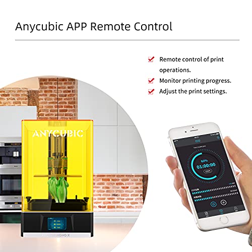 Image of ANYCUBIC Photon Mono X 3D Printer, UV LCD Resin Printer with 8.9 inch 4K Monochrome Screen, WiFi Control and Fast Printing, Printing Size 192mmx120mmx245mm / 7.55inx4.72inx9.84in