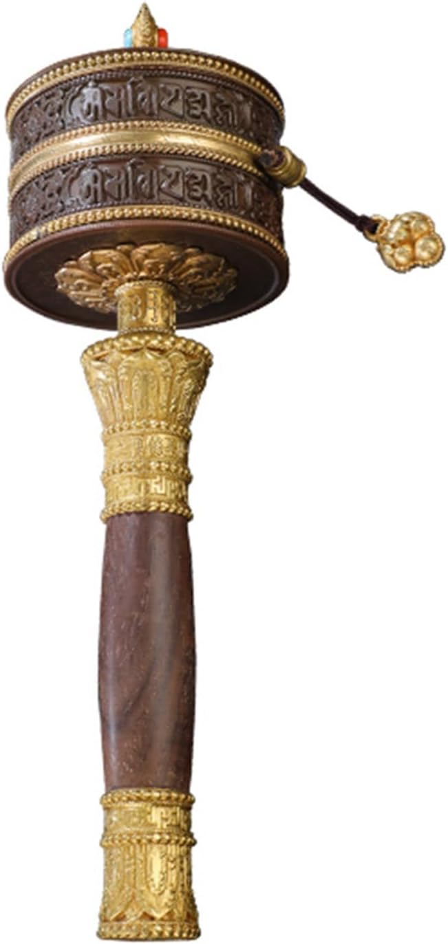 Prayer Wheel Hand Held Prayer Wheel Tibetan Prayer Wheel Tibetan Buddhist Hand Turn Praying Instrument Copper Hand-Held Prayer Wheel (1)