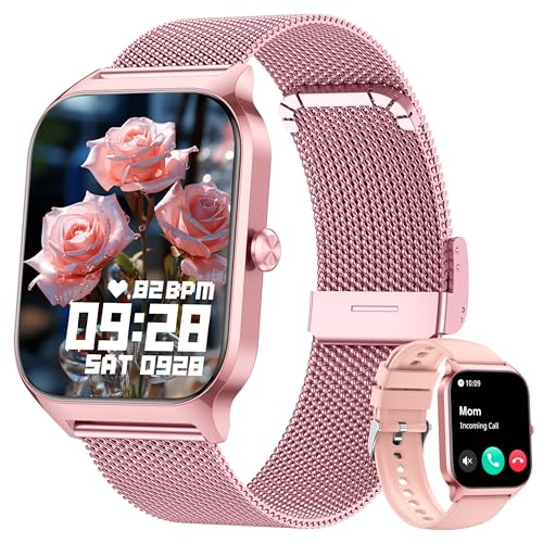 KALINCO Smartwatch Uomo Donna, 1.85” IA Orologio Pressione Sanguigna, Chiamata Bluetooth, SpO2,...