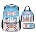 GiftRomance Baseball Drip Backpack for School Custom Kids Backpacks for Boys Age 6-8, Back to School Supplies, 3 Set in Cool Kids Sports Schoolbag for Travel Hiking Vacation Camp