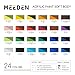 MEEDEN Soft Body Acrylic Paints Set: Matte Finish 24 Colors x 60ml/2oz Fluid Acrylic Paints for Art Painting on Canvas Wood & Glass for Students Adults Artists