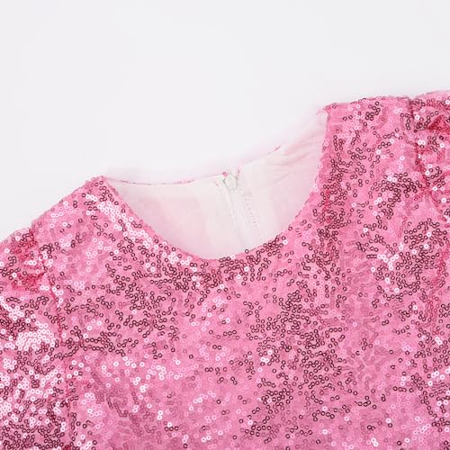 JerrisApparel Girls Sequins Party Dress Flower Pageant Ball Gown Dress Prom Dance Outfits3