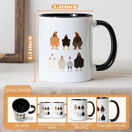 Funny Chicken Coffee Mug cerámica 11 oz miniatura 7