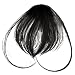 Gracefulvara Hair Clip in Bangs Fake Hair Extension False Hair Piece Clip on Front Neat Bang (black)