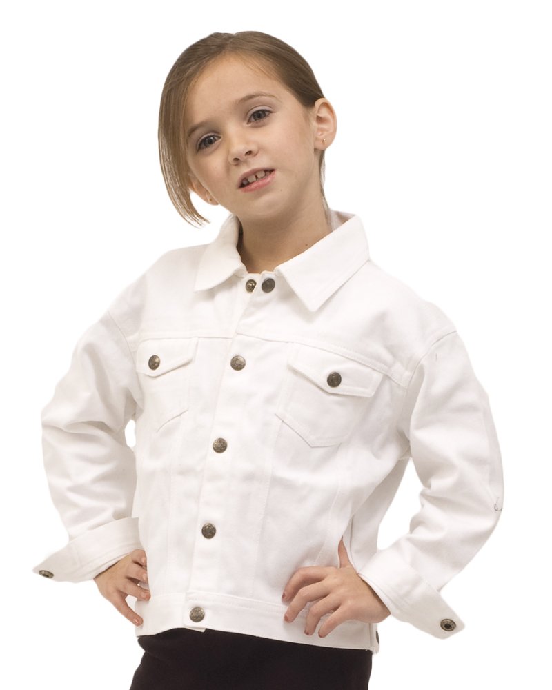 Monag Toddler White Denim Jacket, Toddler Pink Jacket, Kids Jacket