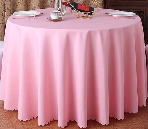 Miniatura 6 de DFOONO Mantel redondo azul rey de 120 pulgadas, resistente a las manchas y a las arrugas, lavable, mantel circular de tela de poliéster de 10 pies