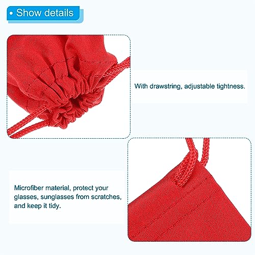 Image of PATIKIL Microfiber Glasses Bag, Sunglasses Pouch Eyeglass Bag Soft Sunglass Case with Eyeglasses Cleaning Cloth