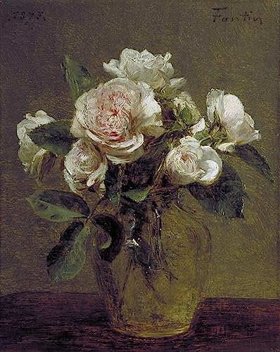 Impression d'art Roses dans un vase en verre Henri Fantin Latour Image Sur Toile 60x90
