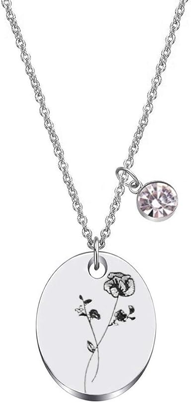 JJTZX Minimalist Floral Necklace Dainty 
