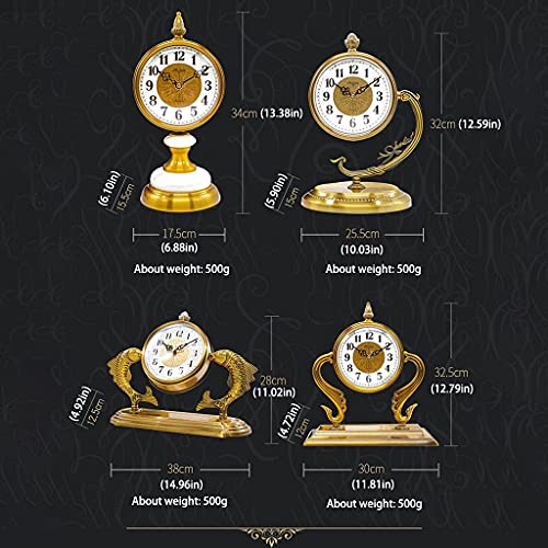 Reloj de mesa analógico con acabados de alta calidad estilo europeo 3