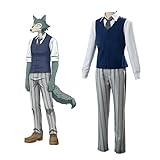 BoTiHoXi Comic Beastars Legoshi Cosplay Costume Anime Legoshi Clothing Suits Coat Pants Vest (L)