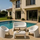 SET COMPLETO DA GIARDINO: Il set da giardino esterno Cribel Corfù Bianco include un divano da esterno a due posti, due comode poltrone e un pratico tavolino esterno, offrendo una soluzione completa di mobili da esterno ideale per creare un elegante salottino da giardino esterno in spazi aperti.