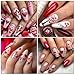 IDDFEVE Valentine's Day Nail Stickers - Heart Shaped Leaves and Flowers Self-Adhesive Nail Art Decals for Women Girls DIY Manicure Designs (4 Sheets)