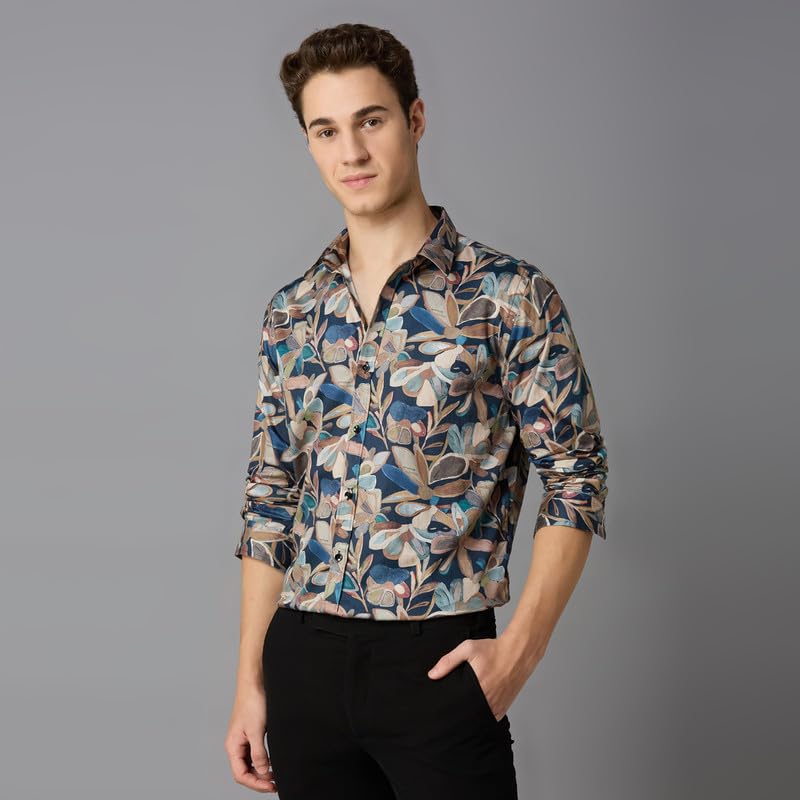Image of MARK & ALBERT Men's Slim Fit Cotton Formal Shirt