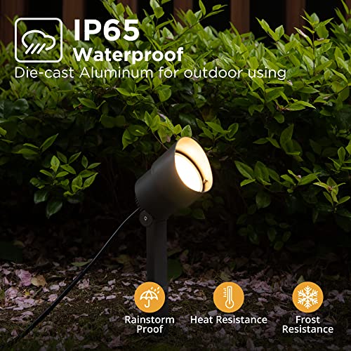 Ume Smart Led Landscape Lights, 6W 400Lumens Rgb Color Changing Christmas Lighting, Ip65 Waterproof Landscape Spotlights With App Control,Decorative Lighting For Outdoor Garden Pathway Yard Pool Patio #TOP4